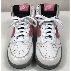 Nike Womens Dunk Shoes High White Pink Clay Walking 2008 Size 8 Used 318676-161